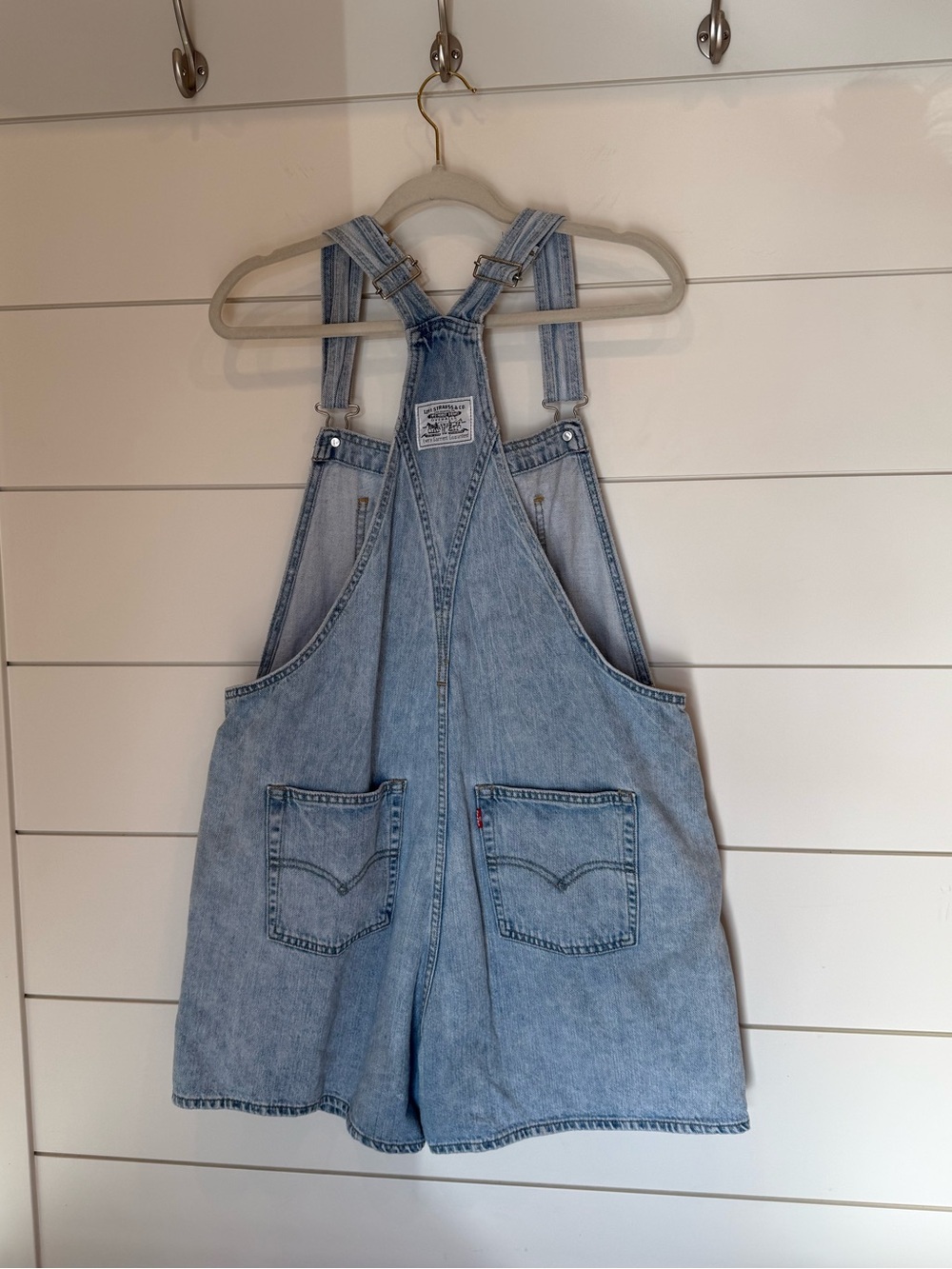 Levi's Denim Utility Shortalls | Size Large - Picture 4 of 10